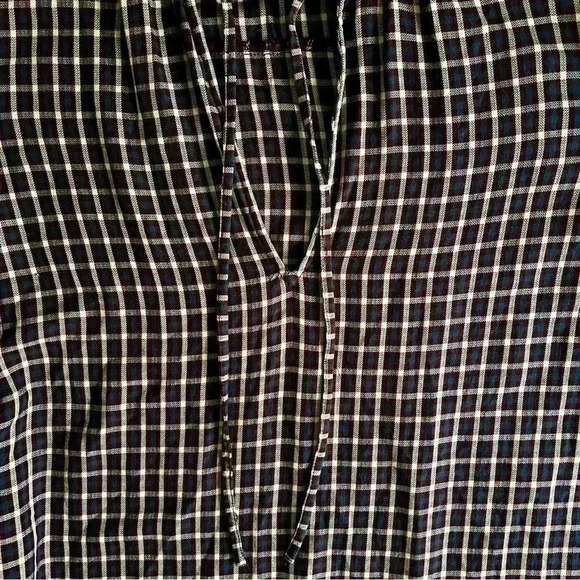 Treasure & Bond plaid tie neck pull on top size Large - Picture 6 of 11